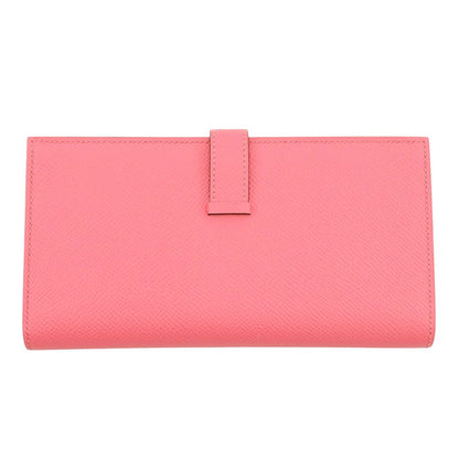 Hermes Wallet Bearn Souffle Rose Azalea Silver Epsom — view 3