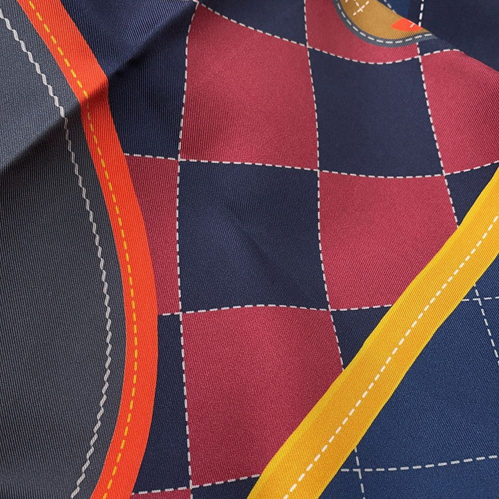 Hermes Scarf Carre 90 Double Face Under Saddle Bib Tapis de Selle Silk — view 2