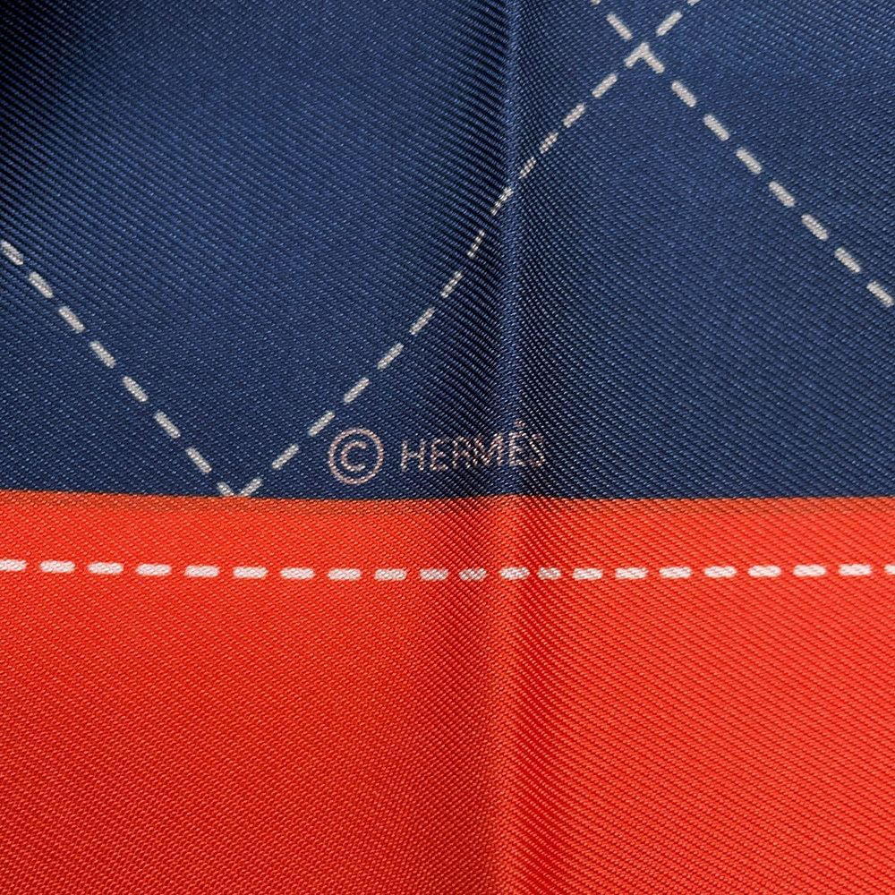 Hermes Scarf Carre 90 Double Face Under Saddle Bib Tapis de Selle Silk — view 4
