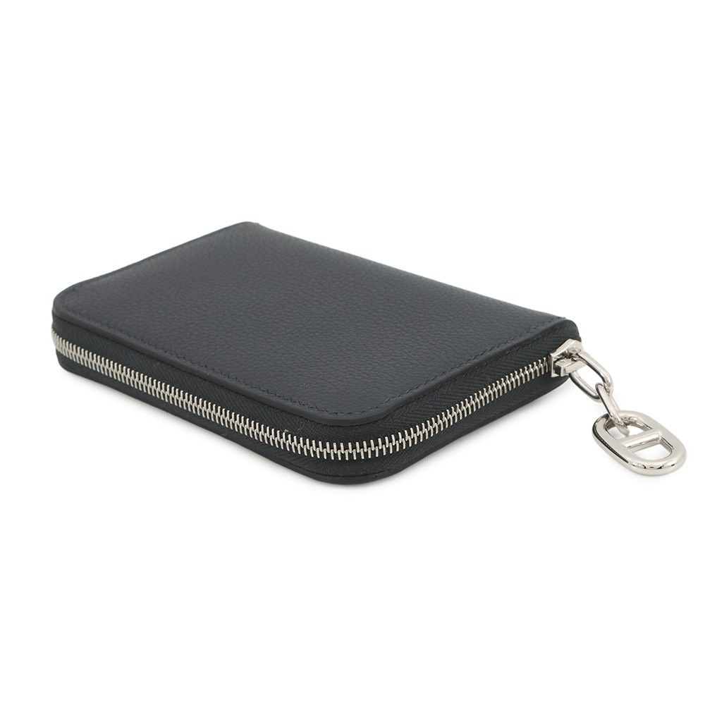 Hermes Coin Case Zip Azap Compact Canvas Silver — view 2