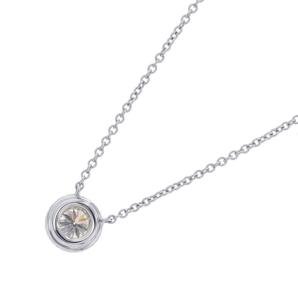 Tiffany & Co Necklace Sorest Pendant Diamond Medium Stone Platinum — view 3