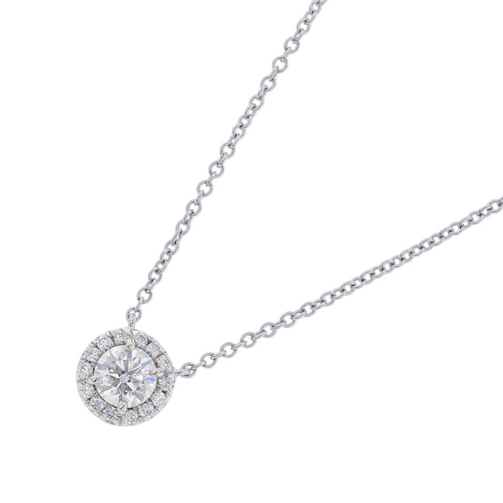 Tiffany & Co Necklace Sorest Pendant Diamond Medium Stone Platinum