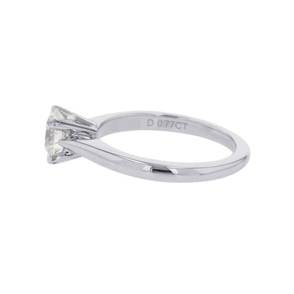 Harry Winston Ring Round Cut Solitaire Diamond Platinum — view 2