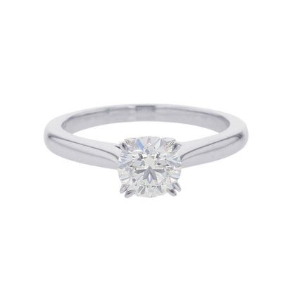 Harry Winston Ring Round Cut Solitaire Diamond Platinum