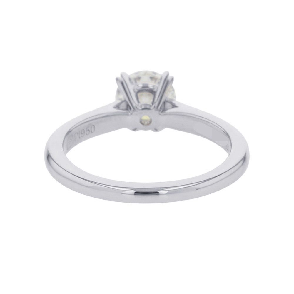 Harry Winston Ring Round Cut Solitaire Diamond Platinum — view 3