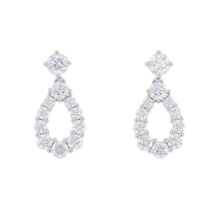 Harry Winston Earrings Loop Small Diamond Total Platinum Eadprdsmlp