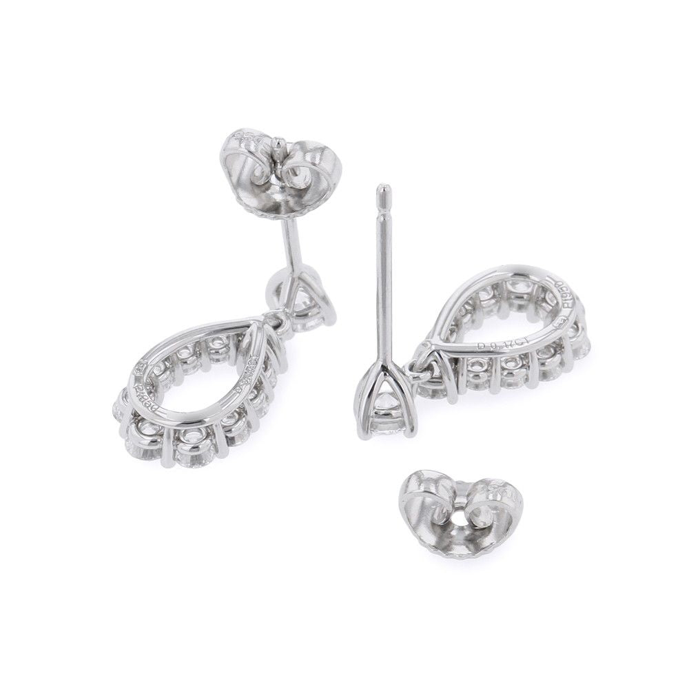 Harry Winston Earrings Loop Small Diamond Total Platinum Eadprdsmlp — view 3