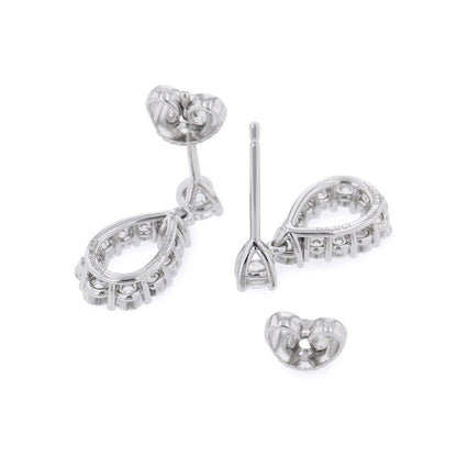 Harry Winston Earrings Loop Small Diamond Total Platinum Eadprdsmlp — view 3