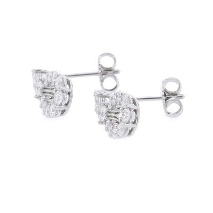 Harry Winston Earrings Loop Small Diamond Total Platinum Eadprdsmlp — view 2