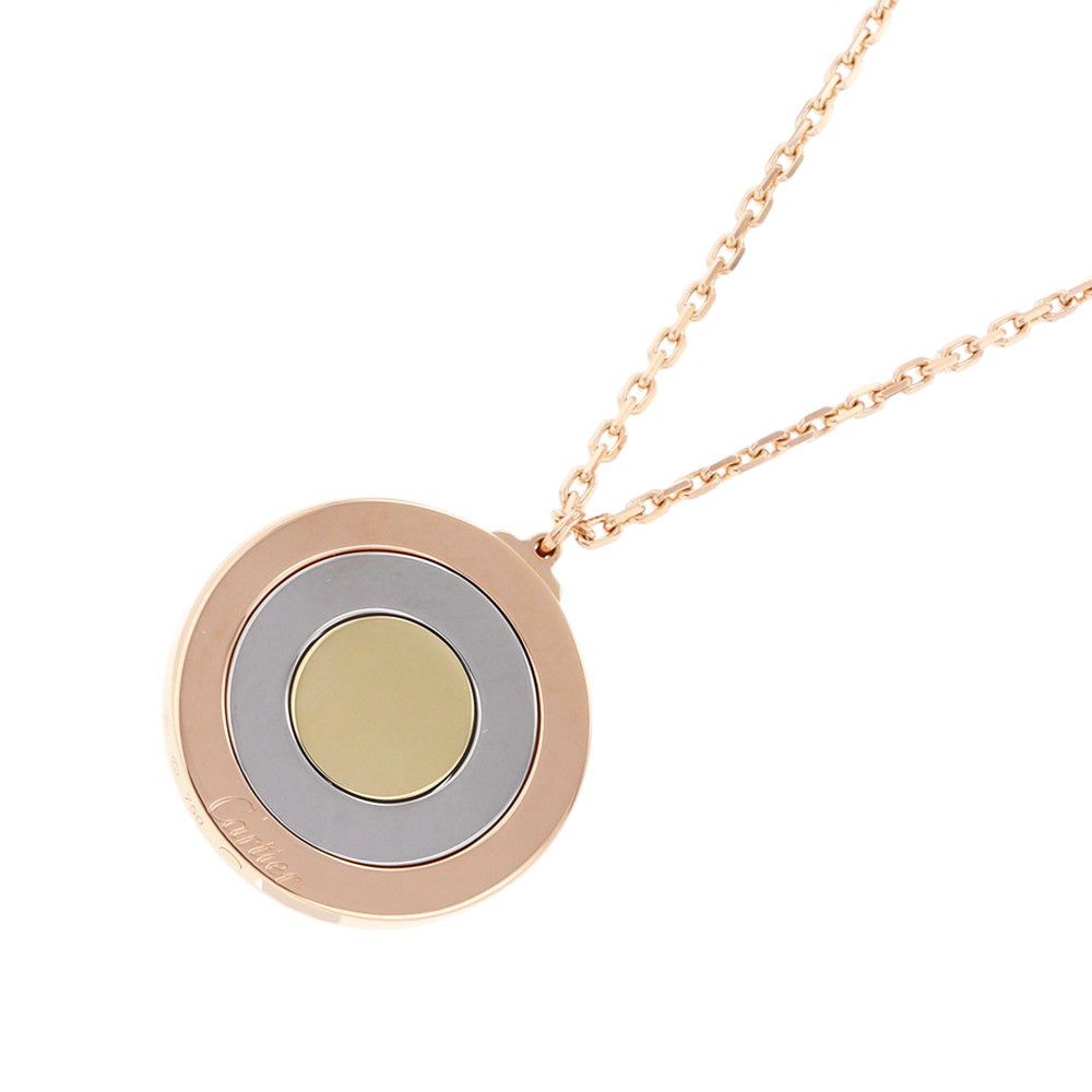 Cartier Necklace Round Trinity 18k Pink Gold 18k Yellow 18k White Pendant
