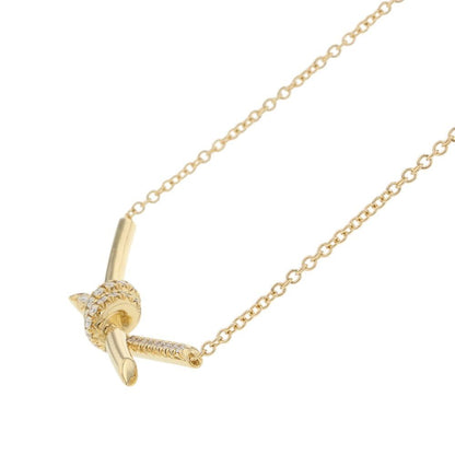 Tiffany & Co Necklace Knot Pendant Diamond Total 18k Yellow Gold — view 2