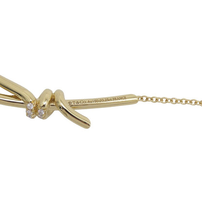 Tiffany & Co Necklace Knot Pendant Diamond Total 18k Yellow Gold — view 9