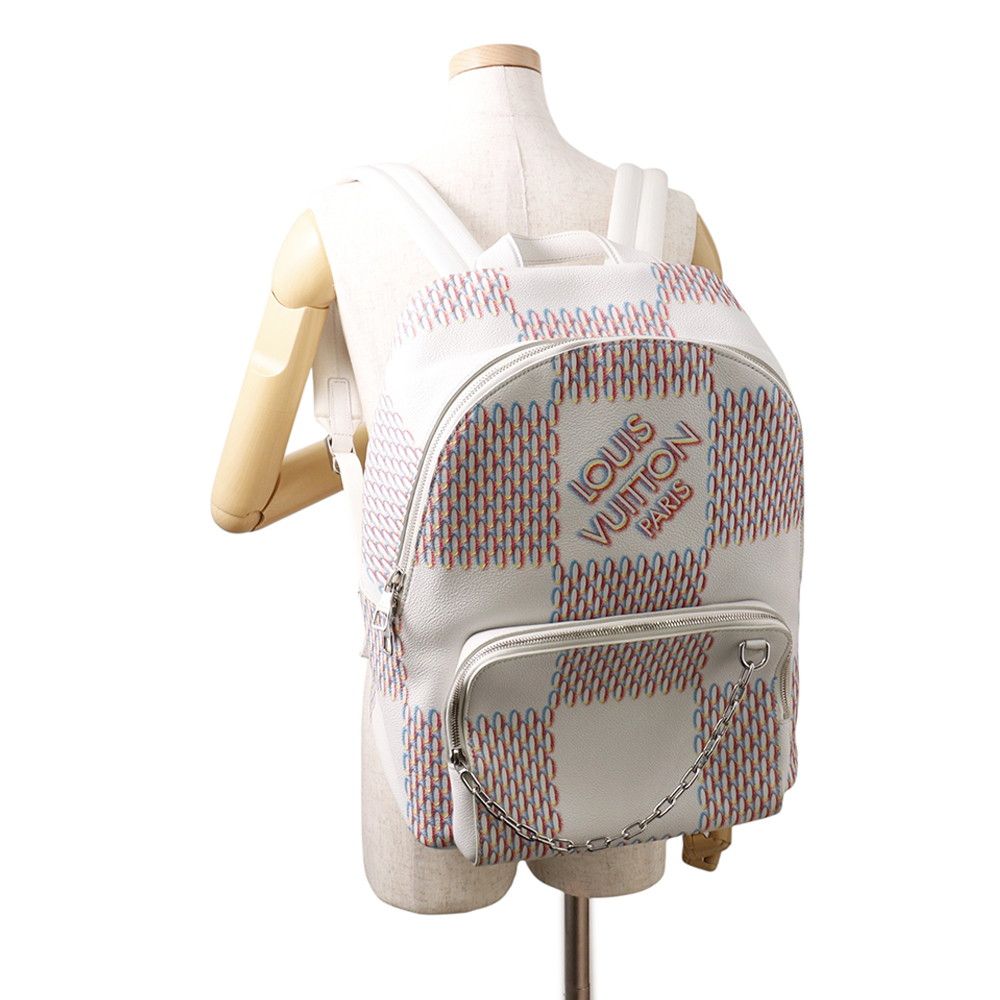 Louis Vuitton Damier Spray Leather Backpack White — view 4