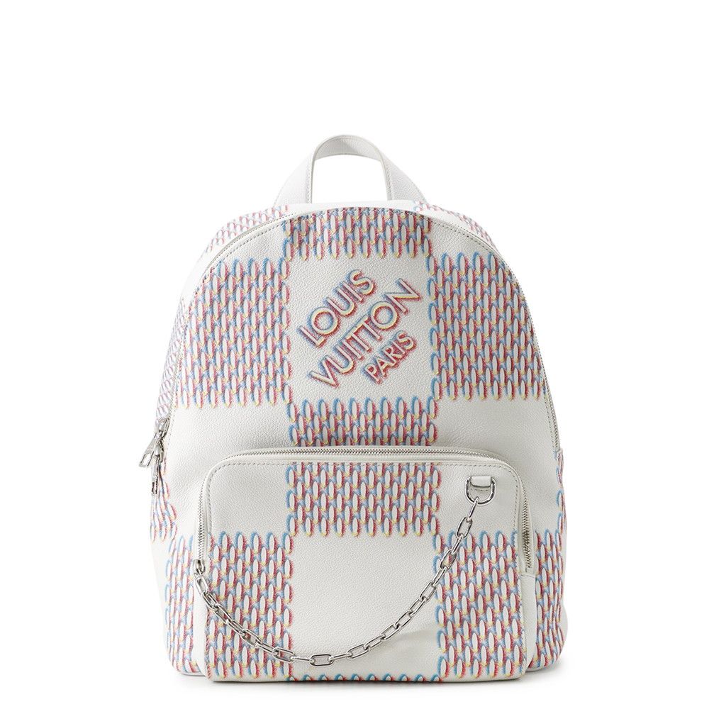 Louis Vuitton Damier Spray Leather Backpack White