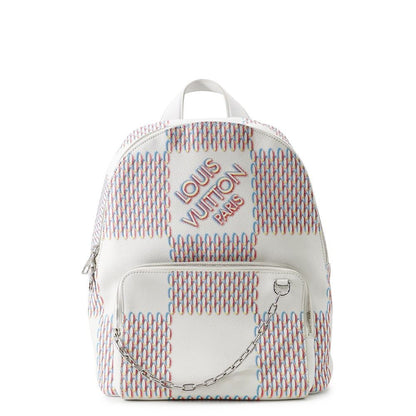 Louis Vuitton Damier Spray Leather Backpack White