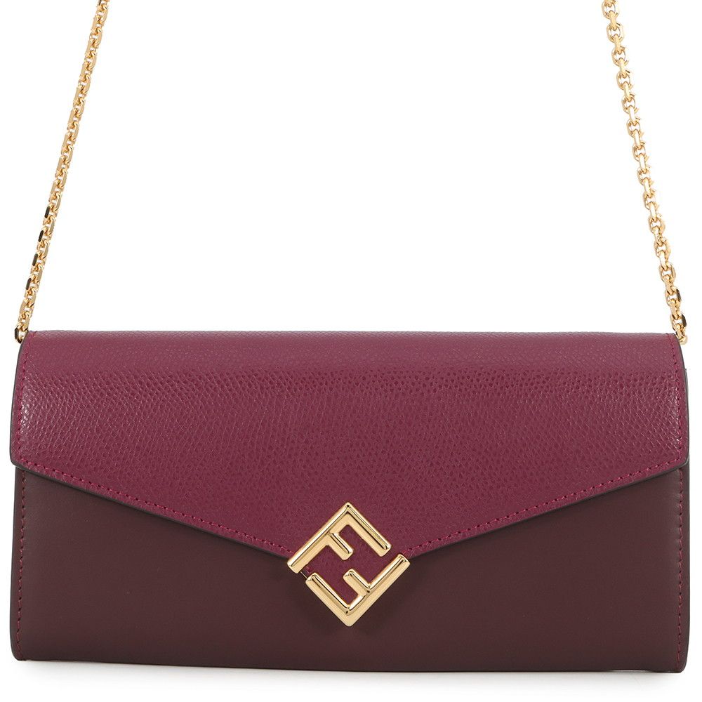 Fendi Chain Wallet FF Diamond by Leather