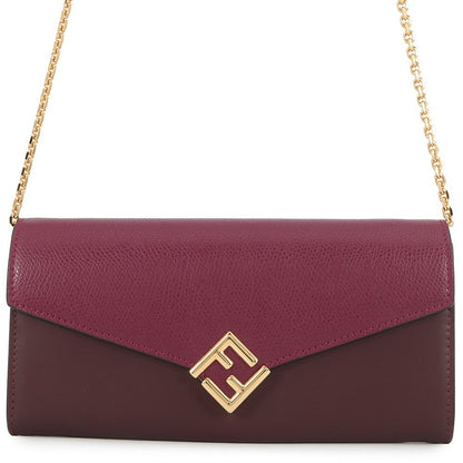 Fendi Chain Wallet FF Diamond by Leather