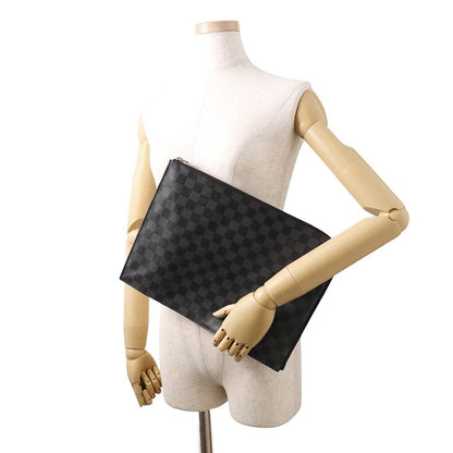 Louis Vuitton Clutch Damier Graphite Pochette Jour GM Black — view 4