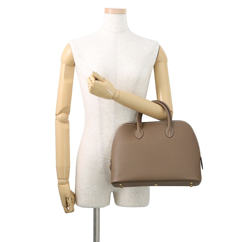 Hermes Handbag Bolide 30 Etoupe Gold Epsom 2-Way — view 4