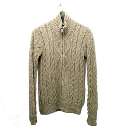 Dior Cable Knit Zip Up Jacket S Beige