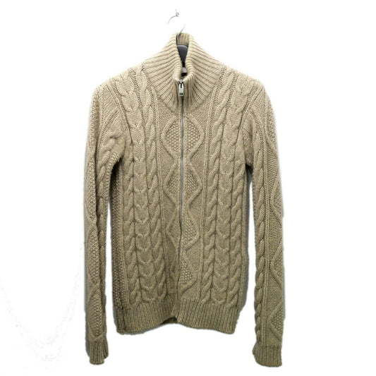 Dior Cable Knit Zip Up Jacket S Beige