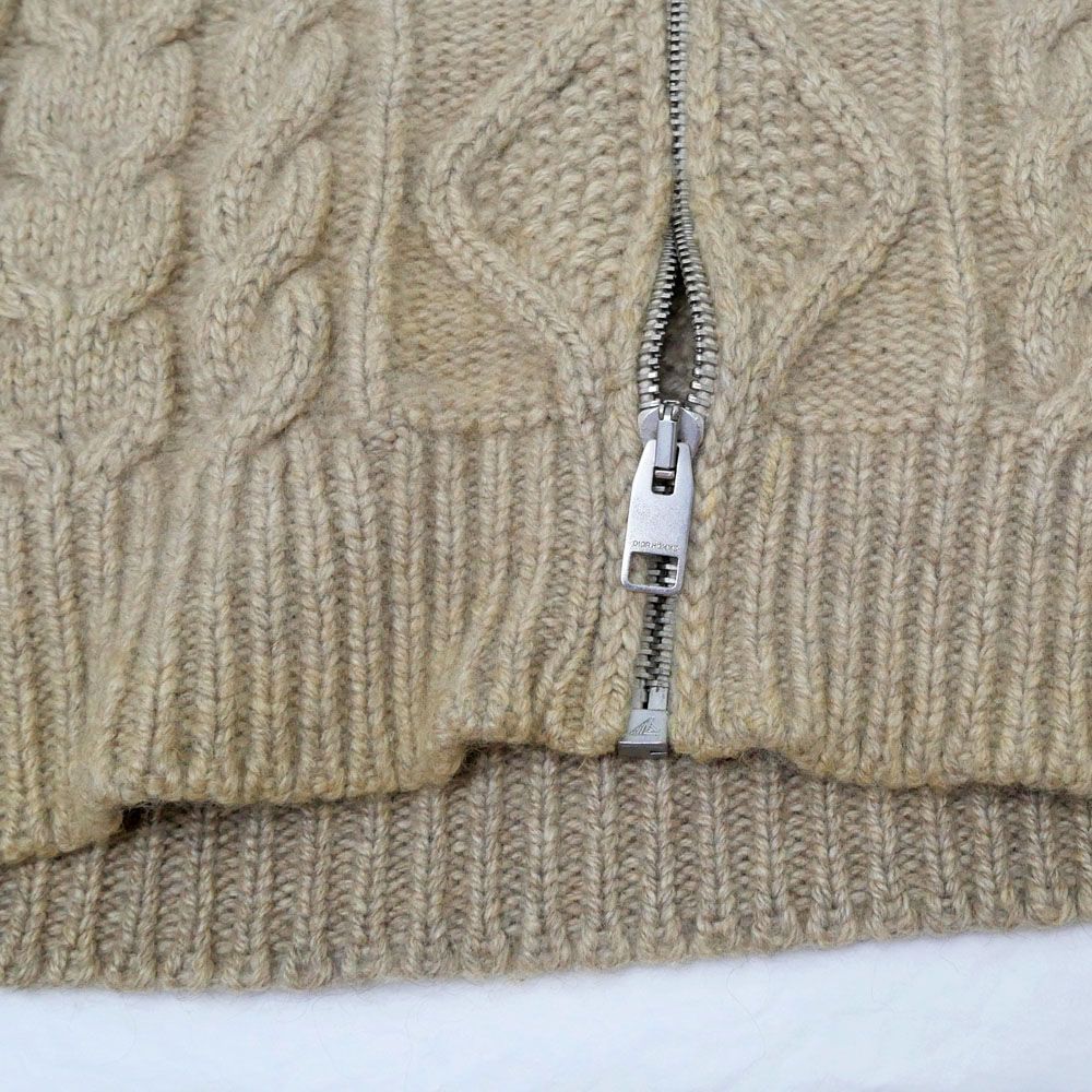 Dior Cable Knit Zip Up Jacket S Beige — view 7