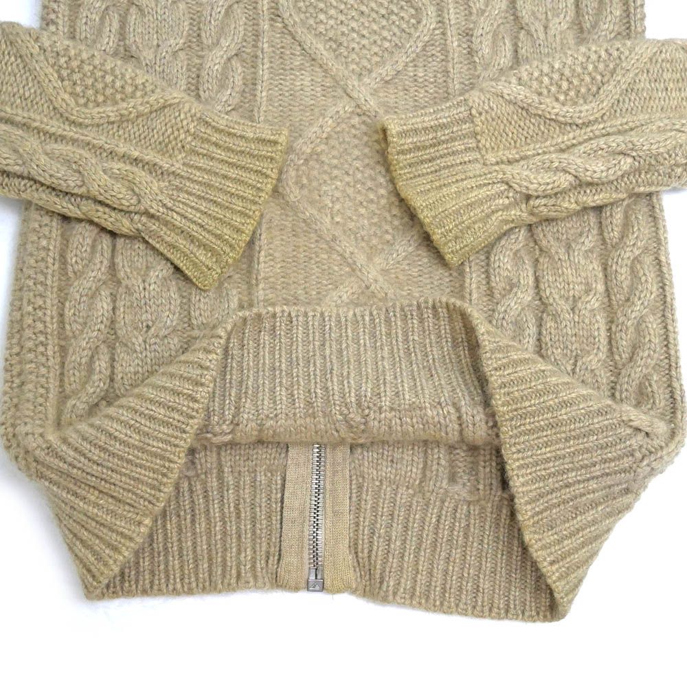 Dior Cable Knit Zip Up Jacket S Beige — view 6