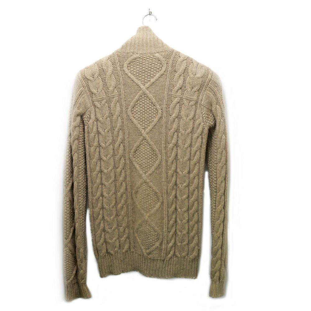 Dior Cable Knit Zip Up Jacket S Beige — view 2