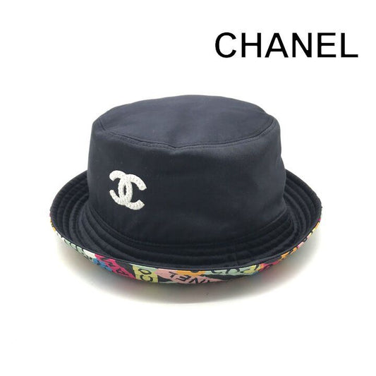 Chanel CC Logo Reversible Hat 24c Hat Navy Multi Color Present