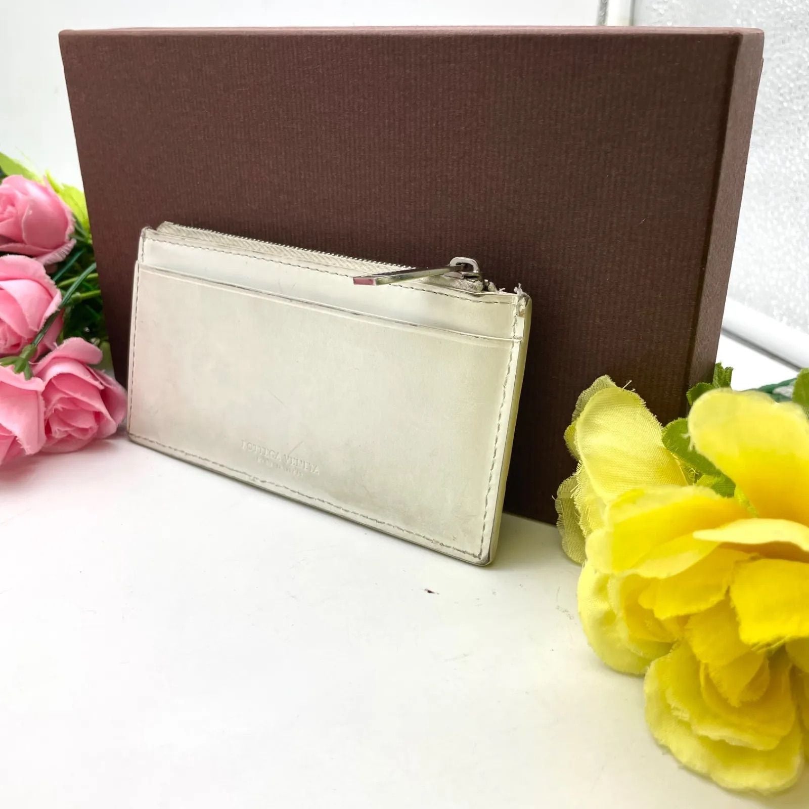 Bottega Veneta Fragment Case Intre White Fixed Era Card Coin