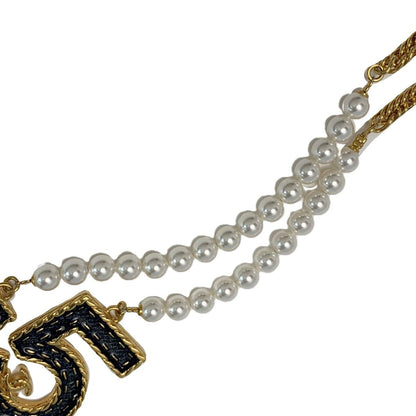 Chanel No5 Pearl Necklace Long Plated — view 4