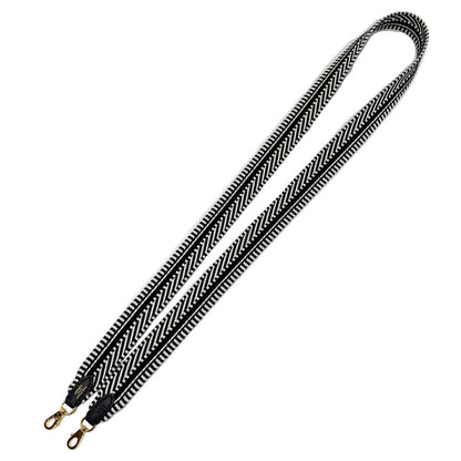 Hermes Shoulder Strap Wsr White Black Canvas Replacement — view 2