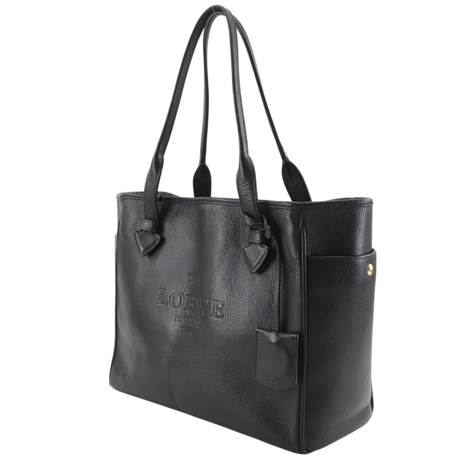 Loewe Heritage Leather Black Tote — view 2