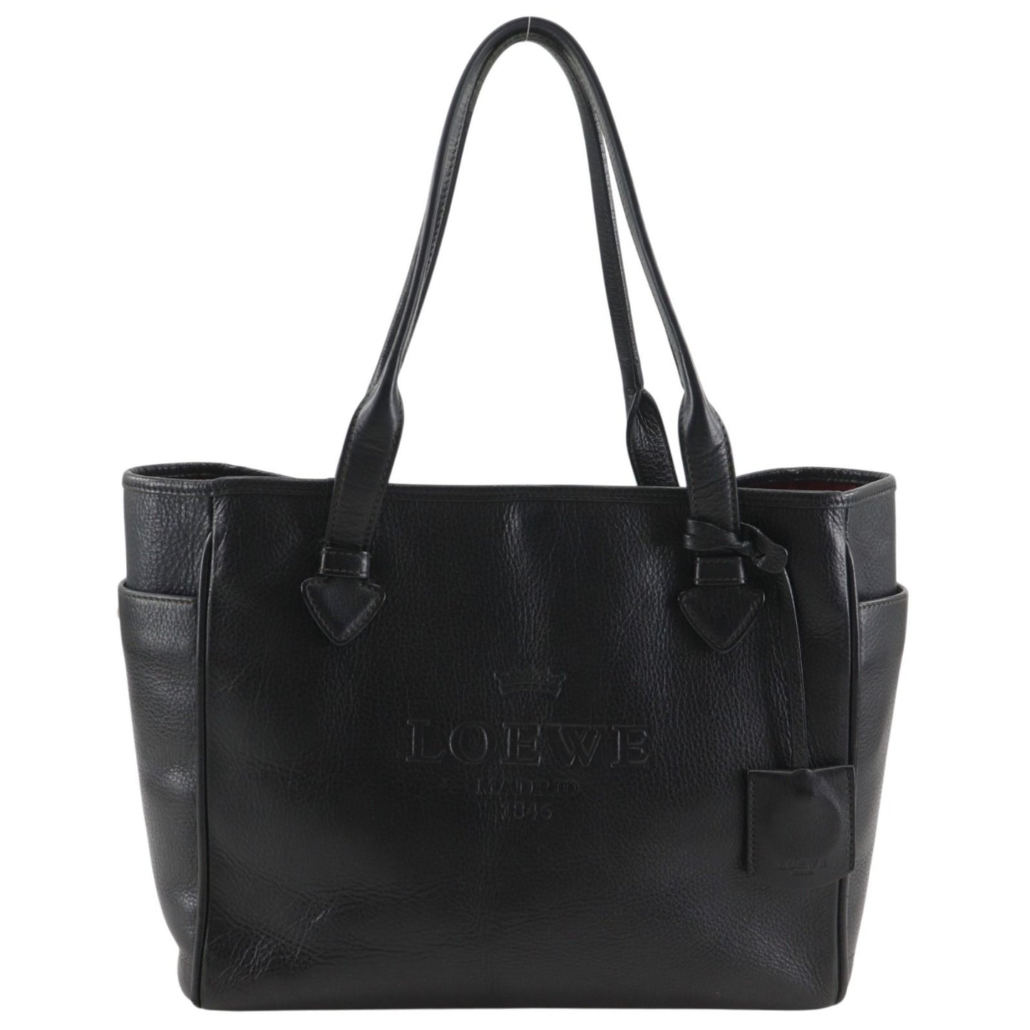 Loewe Heritage Leather Black Tote