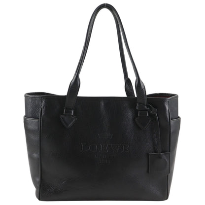 Loewe Heritage Leather Black Tote