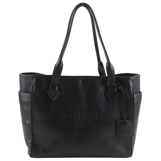 Loewe Heritage Leather Black Tote