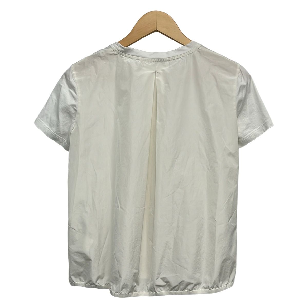 Moncler Short Sleeve Top XS White Crew Neck Embroidery — view 2