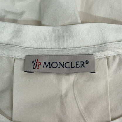 Moncler Short Sleeve Top XS White Crew Neck Embroidery — view 3