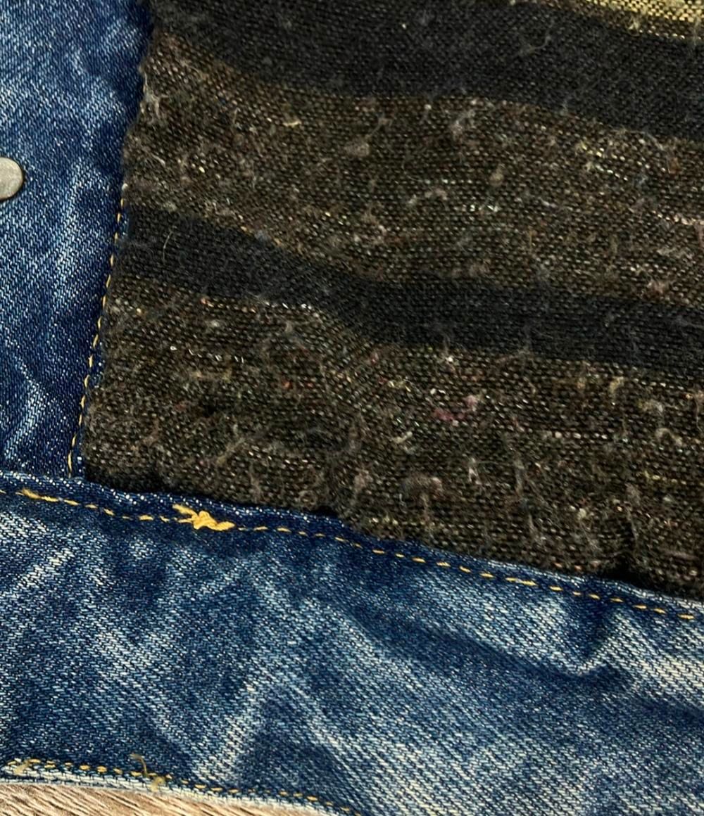 Saint Laurent Denim Jacket Collar Corduroy Crush Processing XS — view 7