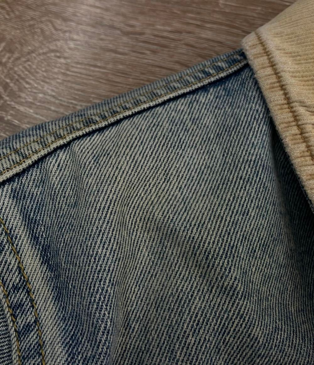 Saint Laurent Denim Jacket Collar Corduroy Crush Processing XS — view 8