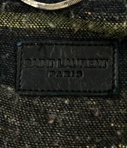Saint Laurent Denim Jacket Collar Corduroy Crush Processing XS — view 3