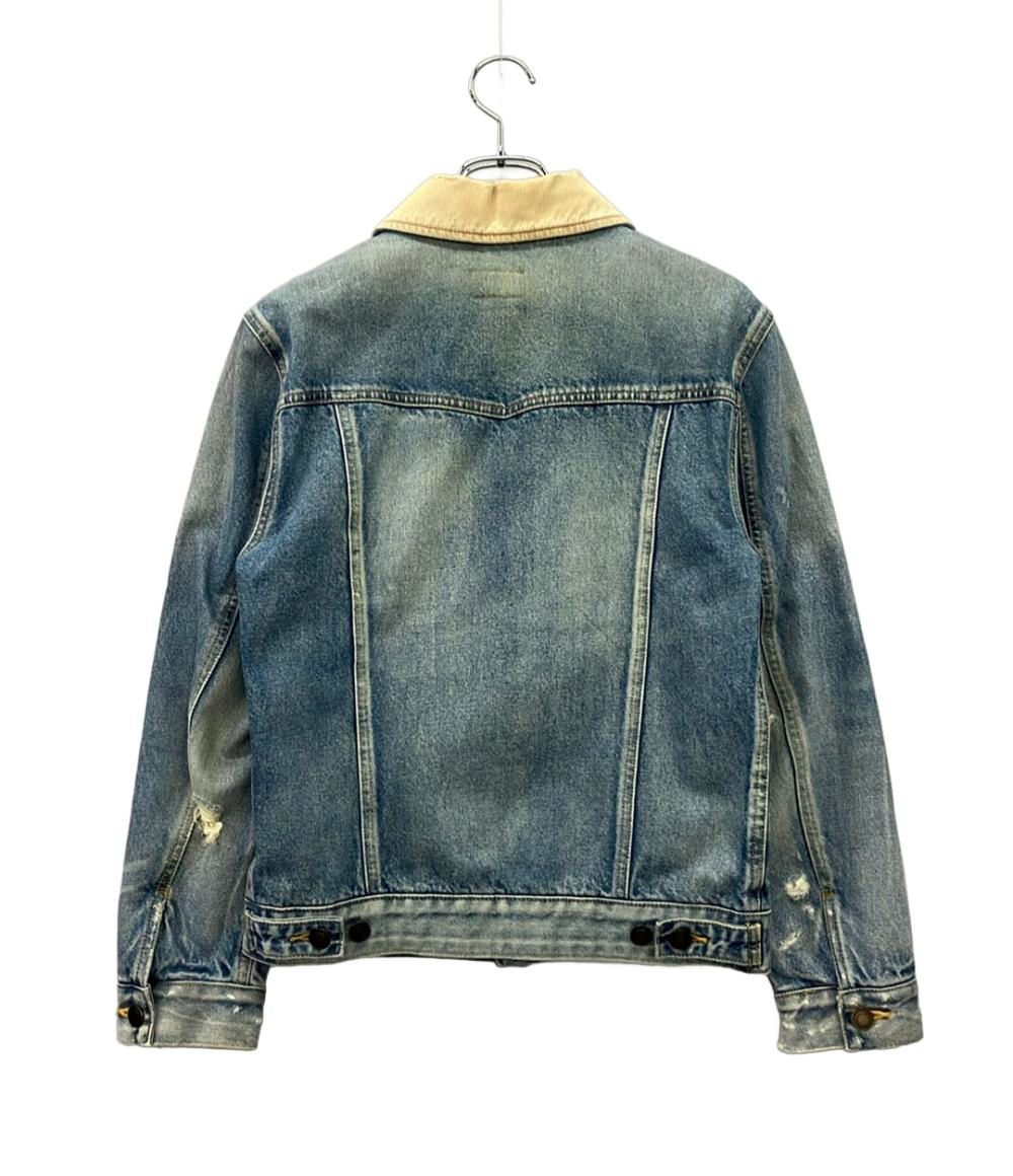 Saint Laurent Denim Jacket Collar Corduroy Crush Processing XS — view 2