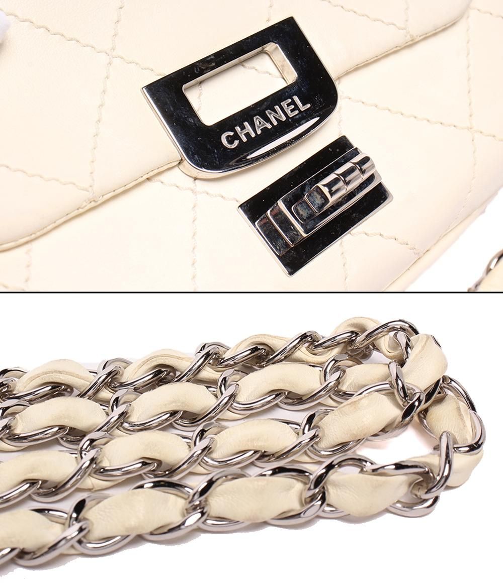 Chanel Chain Shoulder Bag Silver 2.55 Wild Stitch Double Single Flap — view 6