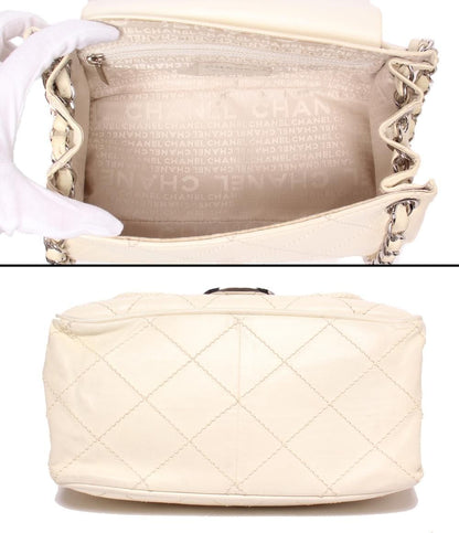 Chanel Chain Shoulder Bag Silver 2.55 Wild Stitch Double Single Flap — view 3