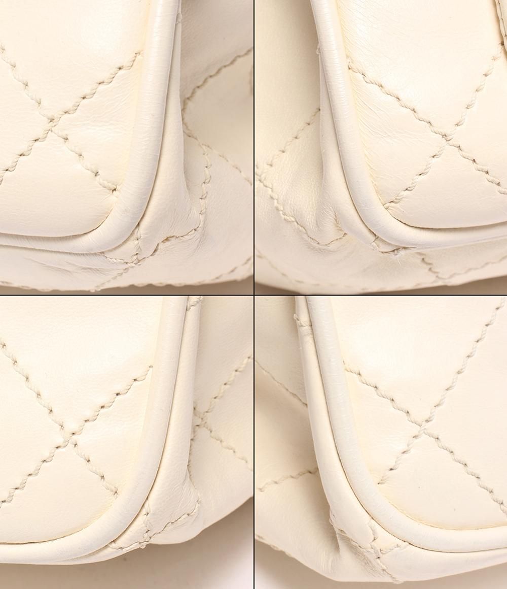 Chanel Chain Shoulder Bag Silver 2.55 Wild Stitch Double Single Flap — view 5