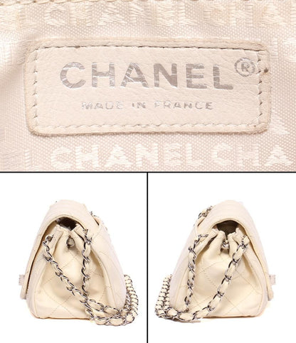Chanel Chain Shoulder Bag Silver 2.55 Wild Stitch Double Single Flap — view 4