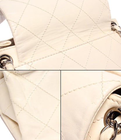 Chanel Chain Shoulder Bag Silver 2.55 Wild Stitch Double Single Flap — view 9
