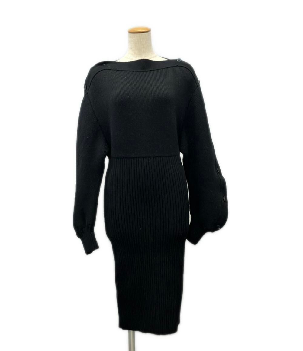 Bottega Veneta Long Sleeveknit Dress Double Face Shetland Tagged