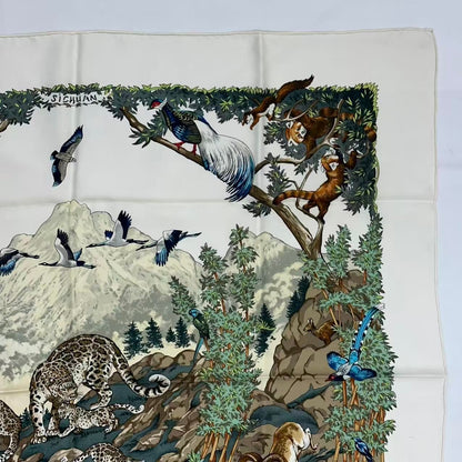 Hermes Carre 90 Silk Scarf Sichuan Animal Print Multi — view 3