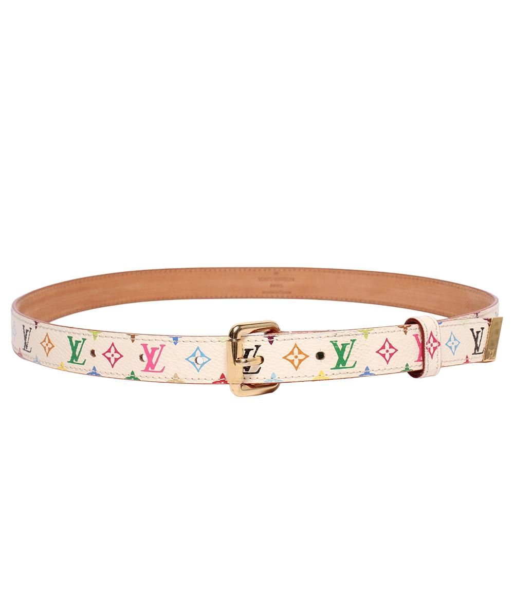 Louis Vuitton Belt Multicolor White